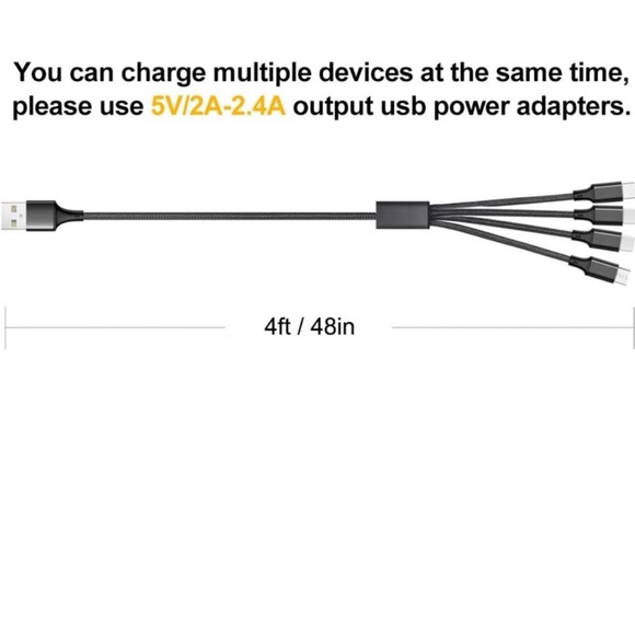 Multi Charging Universal 4 in 1 USB Charger Cord (sold separately) - Picture 13 of 13